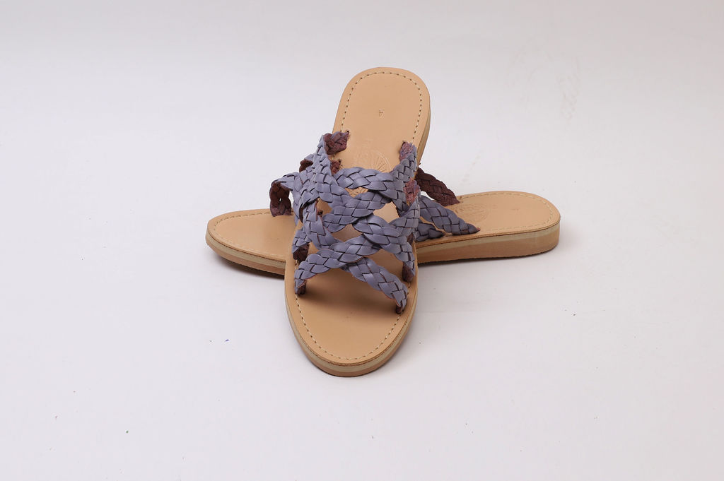 Huarache Sandalia Playero, tejido a mano, color lila